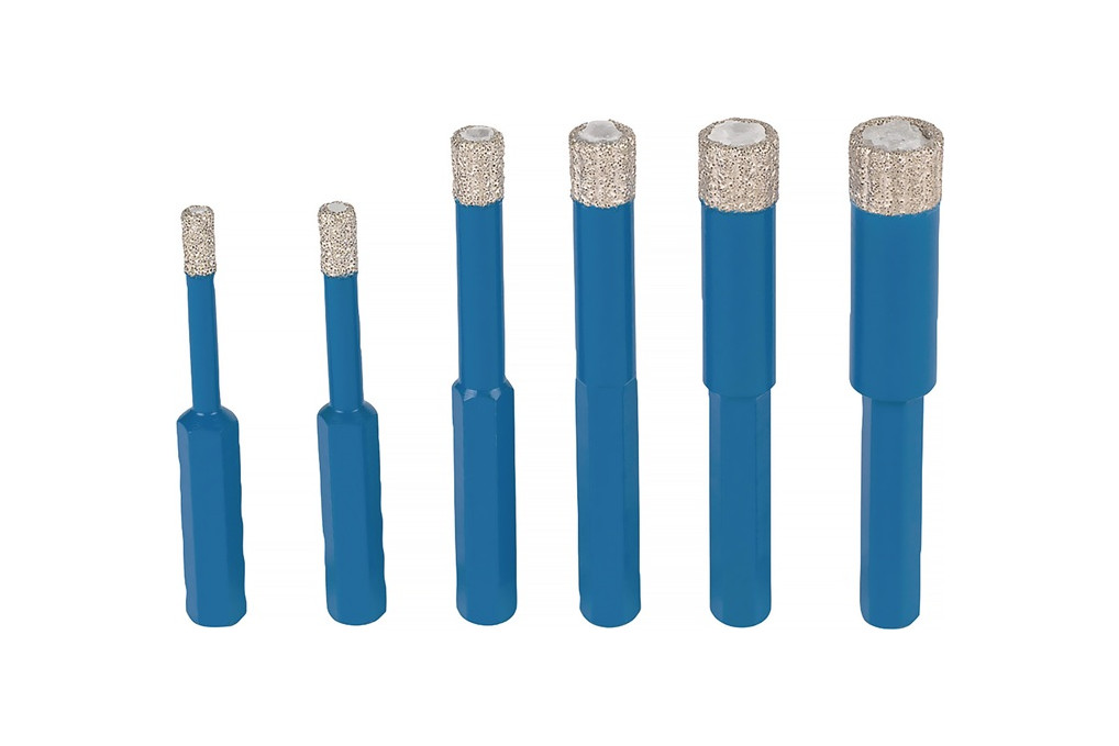 Fliesenbohrset DDT HEX 6 tlg.D.5,6,8,10,12,14mm Schaft HEX TYROLIT Fliesenbohrset DDT HEX 6 tlg.D.5,6,8,10,12,14mm Schaft HEX TYROLIT