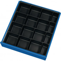 Schubladenunterteilungsmaterial Front 60 90mm Kleinteileeinsatz 16 Mulden PROMAT Schubladenunterteilungsmaterial Front 60 90mm Kleinteileeinsatz 16 Mulden PROMAT