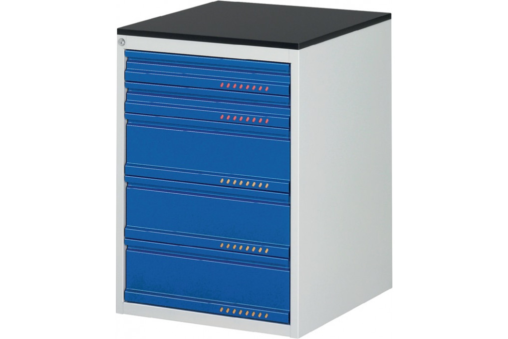 Schubladenschrank BK 650 H820xB580xT650mm grau blau 5Schubl.Einfachauszug PROMAT Schubladenschrank BK 650 H820xB580xT650mm grau blau 5Schubl.Einfachauszug PROMAT
