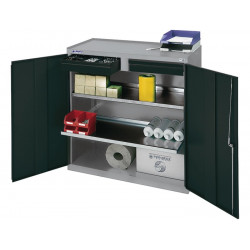Werkzeug Beistellschrank H1000xB1000xT500mm 2Schubl.2Bd.lichtgrau anthrazitgrau Werkzeug Beistellschrank H1000xB1000xT500mm 2Schubl.2Bd.lichtgrau anthrazitgrau
