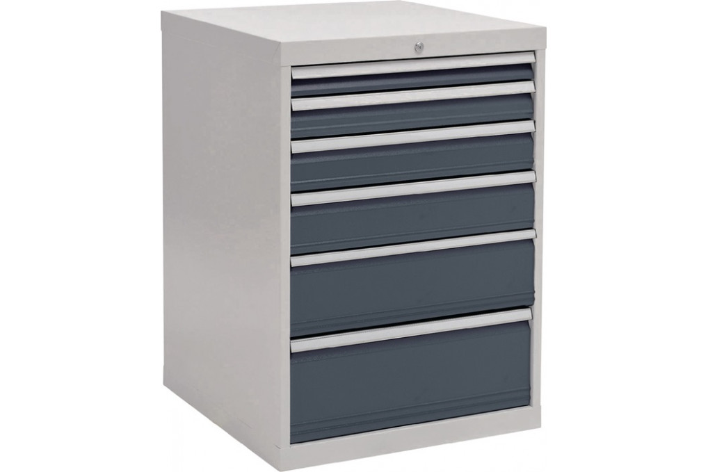 Schubladenschrank H1019xB705xT736mm lichtgrau grau 6 Schubl.Voll.Bedrunka Schubladenschrank H1019xB705xT736mm lichtgrau grau 6 Schubl.Voll.Bedrunka