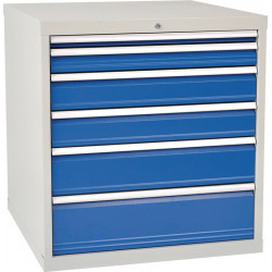 Schubladenschrank H1019xB1005xT736mm lichtgrau signalblau 6 Schubl.Voll.Bedrunka Schubladenschrank H1019xB1005xT736mm lichtgrau signalblau 6 Schubl.Voll.Bedrunka