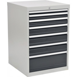 Schubladenschrank H1019xB705xT736mm lichtgrau grau 7 Schubl.Voll.Bedrunka Schubladenschrank H1019xB705xT736mm lichtgrau grau 7 Schubl.Voll.Bedrunka