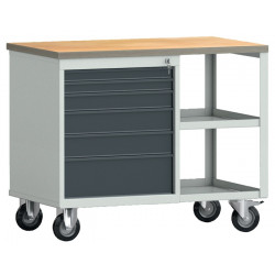 Werkbank PW 700 B1000xT620xH805mm Buche Multiplex lichtgrau grau 6 Schubl. Werkbank PW 700 B1000xT620xH805mm Buche Multiplex lichtgrau grau 6 Schubl.