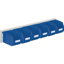 Sichtlagerkastenset H140xB920xT250mm Stahlblech Polyethylen Ku. besch.blau Sichtlagerkastenset H140xB920xT250mm Stahlblech Polyethylen Ku. besch.blau