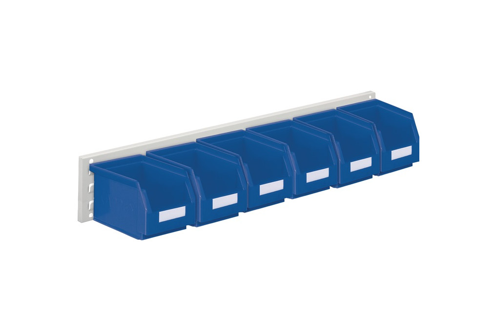 Sichtlagerkastenset H140xB920xT250mm Stahlblech Polyethylen Ku. besch.blau Sichtlagerkastenset H140xB920xT250mm Stahlblech Polyethylen Ku. besch.blau