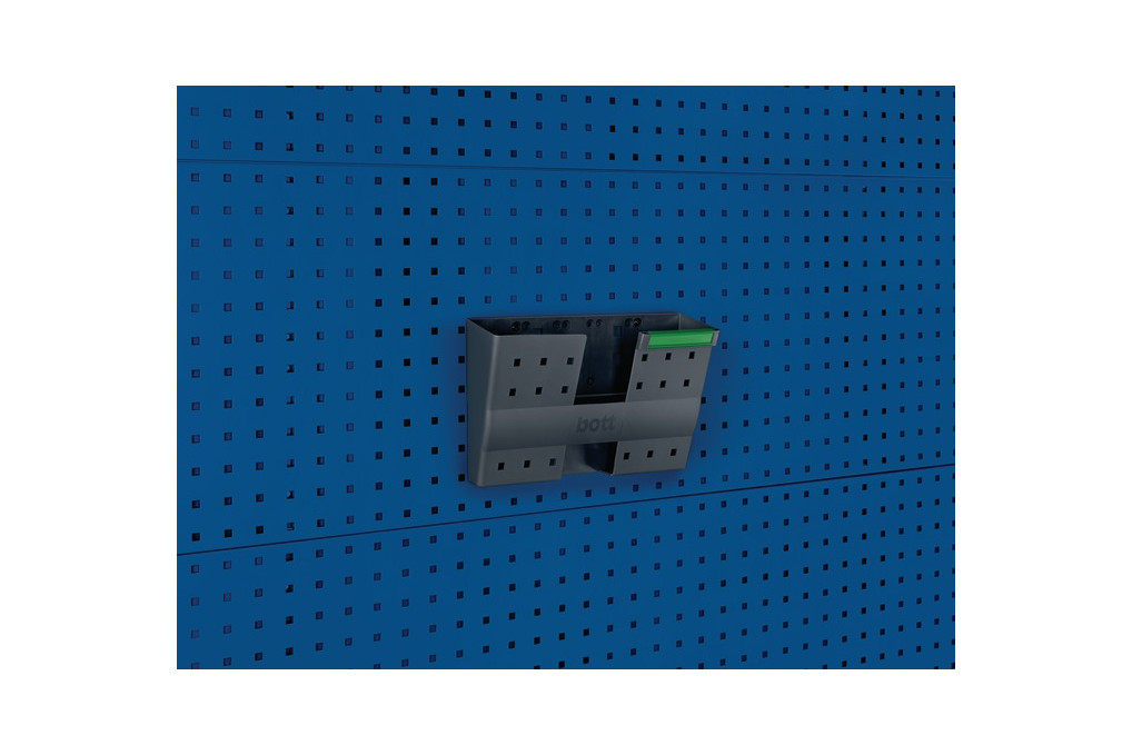 Dokumentenhalter DIN A4 quer Ku.B340xT100xH213mm f.Lochplatten 5St. Btl.BOTT Dokumentenhalter DIN A4 quer Ku.B340xT100xH213mm f.Lochplatten 5St. Btl.BOTT