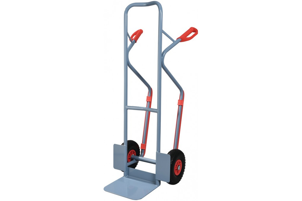 Stapelkarre m.Kufen H.1300mm Schaufel L250xB320mm PU Bereifung Trgf.300kg blau Stapelkarre m.Kufen H.1300mm Schaufel L250xB320mm PU Bereifung Trgf.300kg blau