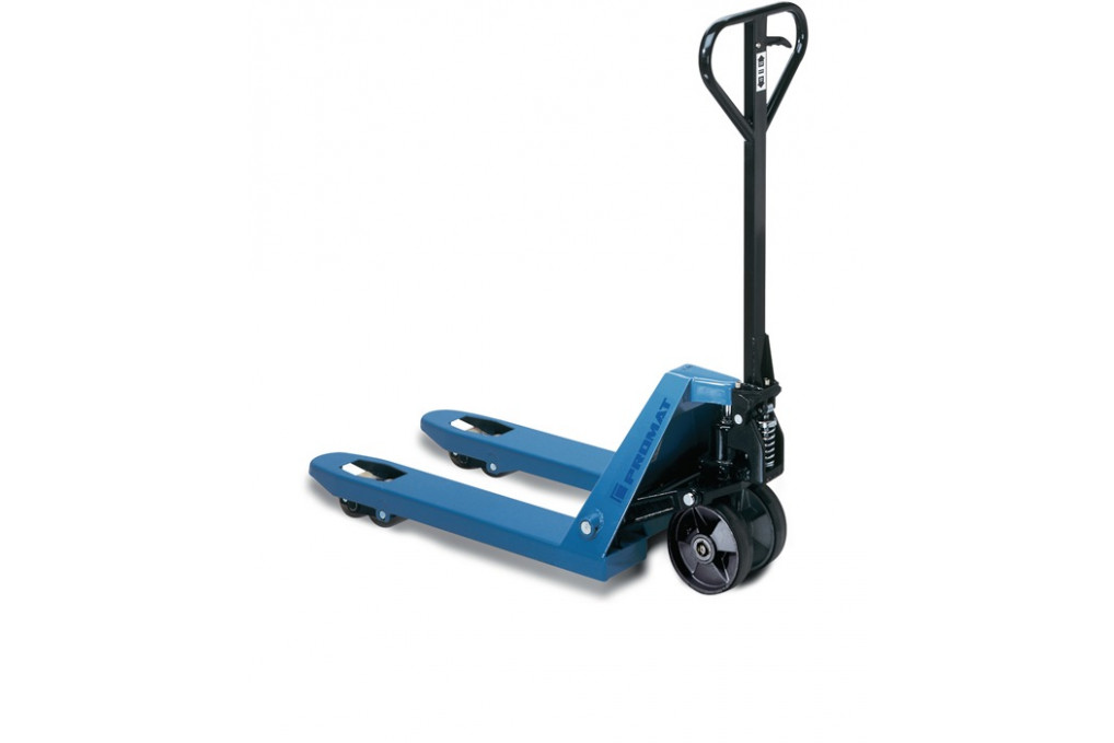 Gabelhubwagen Gabel L.800mm Trgf.2500kg STA taubenblau PUR PA PROMAT Gabelhubwagen Gabel L.800mm Trgf.2500kg STA taubenblau PUR PA PROMAT