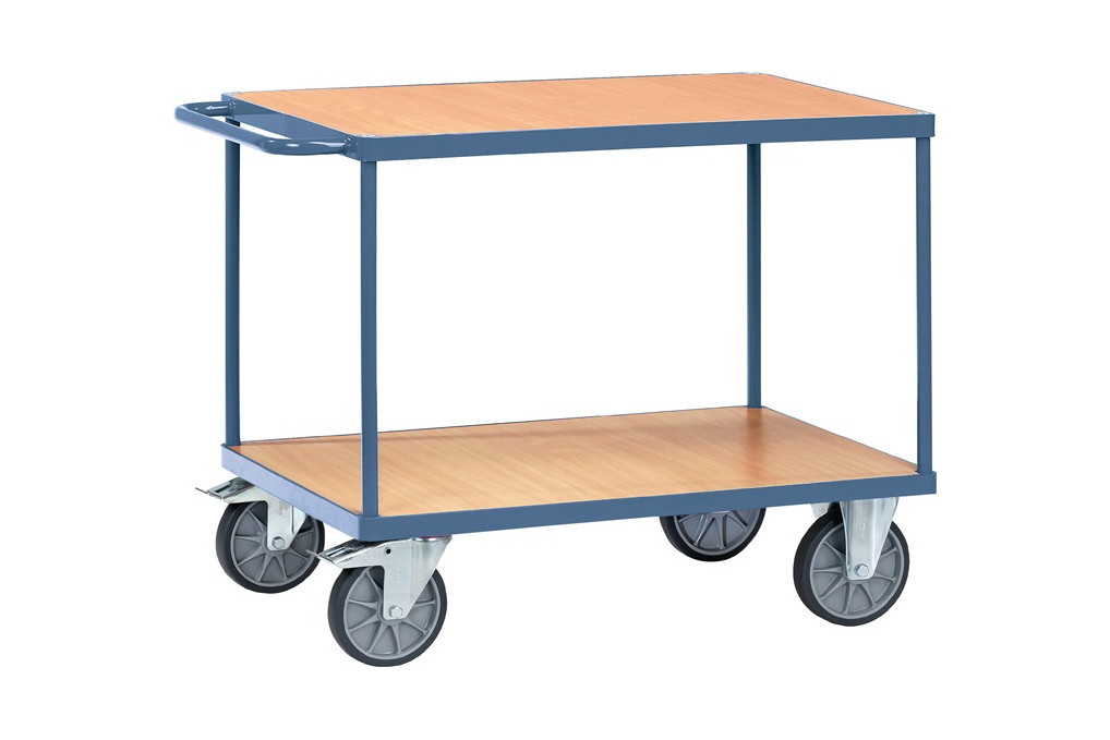 Tischwagen 2 Ladeflächen L1000xB700mm taubenblau Trgf.600kg PROMAT Tischwagen 2 Ladeflächen L1000xB700mm taubenblau Trgf.600kg PROMAT