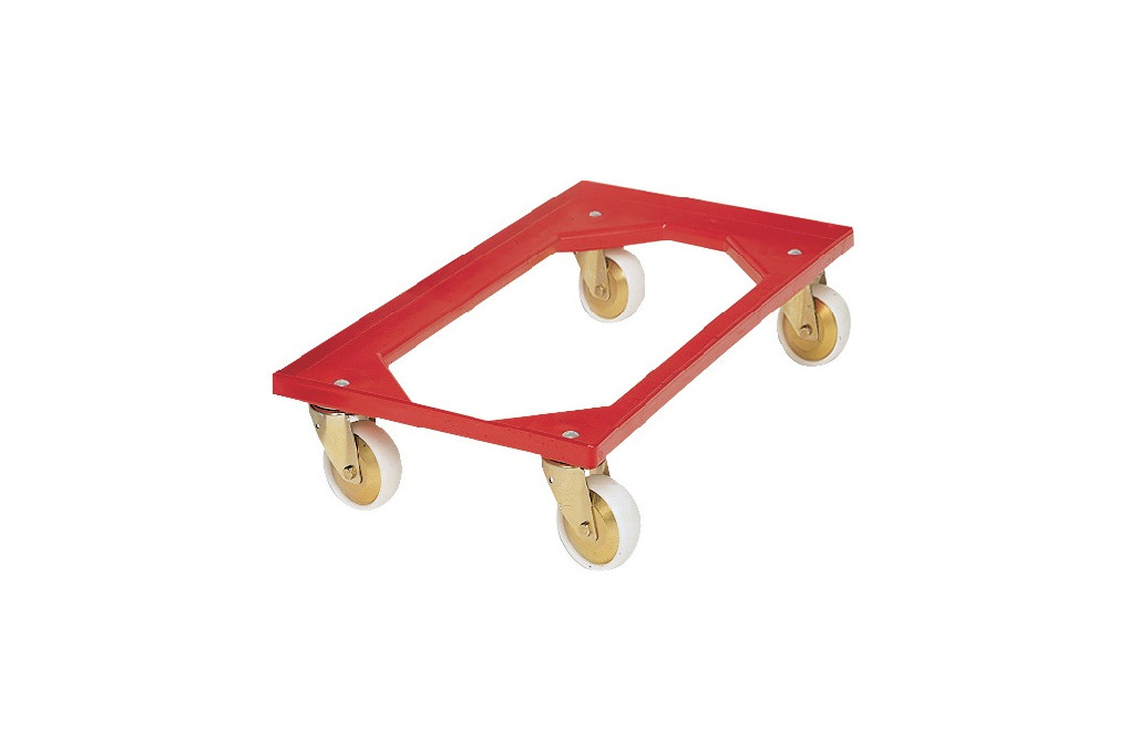 Kistenroller Trgf.250kg Polymer Bereifung L605xB405mm ABS Ku.rot Kistenroller Trgf.250kg Polymer Bereifung L605xB405mm ABS Ku.rot