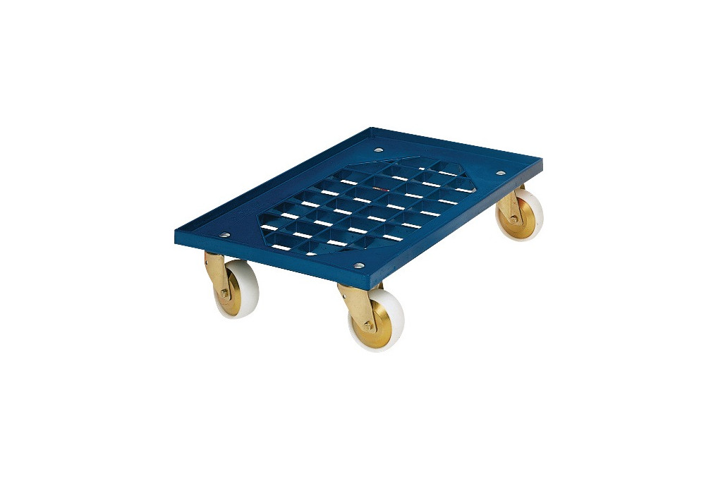 Kistenroller Trgf.250kg Polymer Bereifung L605xB405mm ABS Ku.blau Kistenroller Trgf.250kg Polymer Bereifung L605xB405mm ABS Ku.blau