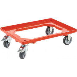 Kistenroller Trgf.250kg Gummi Bereifung L600xB400mm Ku.rot ALLIT Kistenroller Trgf.250kg Gummi Bereifung L600xB400mm Ku.rot ALLIT