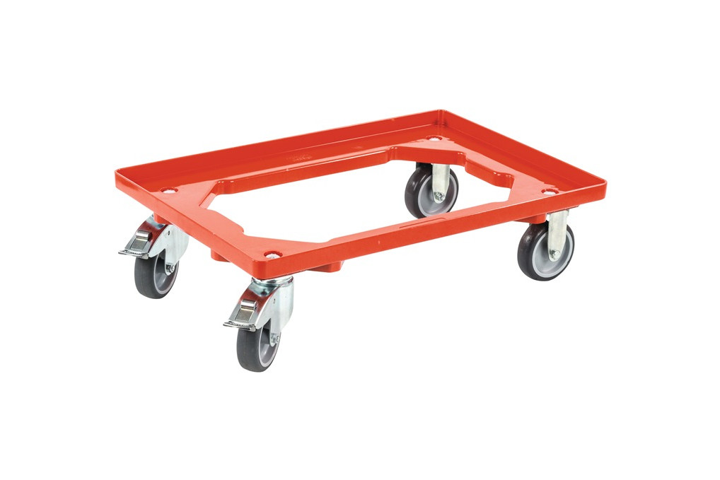 Kistenroller Trgf.250kg Gummi Bereifung L600xB400mm Ku.rot ALLIT Kistenroller Trgf.250kg Gummi Bereifung L600xB400mm Ku.rot ALLIT