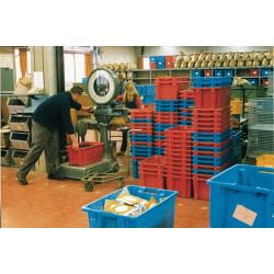 Drehstapelbehälter PP rot L590xB380xH202mm Drehstapelbehälter PP rot L590xB380xH202mm