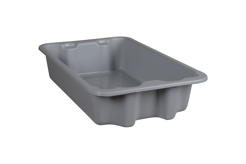 Drehstapelbehälter PP grau L590xB380xH135mm Drehstapelbehälter PP grau L590xB380xH135mm