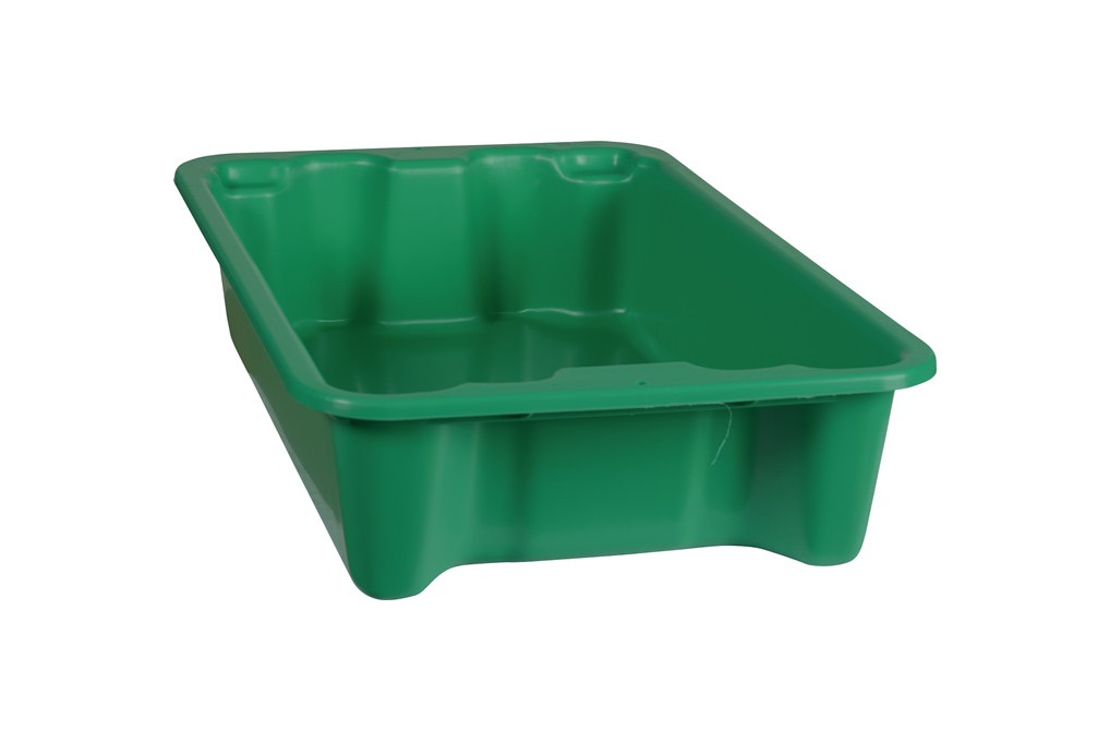Drehstapelbehälter PP grün L590xB380xH135mm Drehstapelbehälter PP grün L590xB380xH135mm