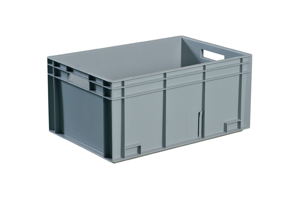 Transportbehälter L600xB400xH236mm grau PP Durchfassgr.Seitenwände geschl.PROMAT Transportbehälter L600xB400xH236mm grau PP Durchfassgr.Seitenwände geschl.PROMAT