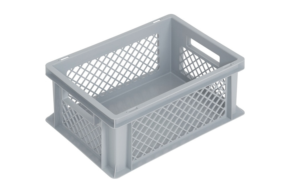 Transportbehälter L400xB300xH170mm grau PP Durchfassgr.Seitenwände durchbrochen Transportbehälter L400xB300xH170mm grau PP Durchfassgr.Seitenwände durchbrochen