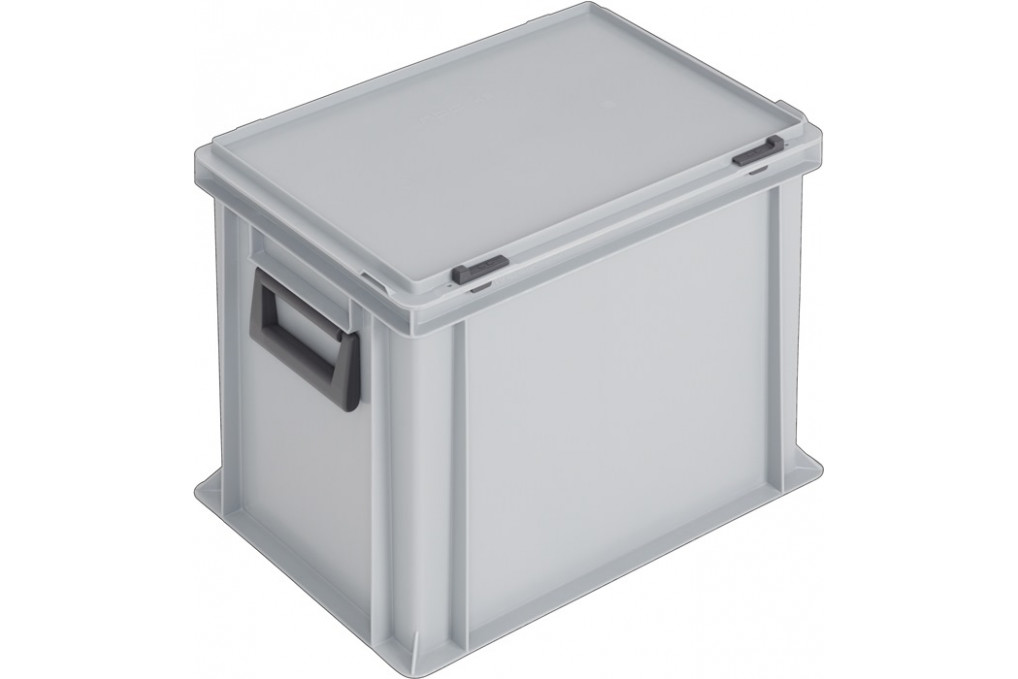 Ku. Koffer L400xB300xH333mm PP 2 Griffe Schiebeverschluss grau 31l LOCKWEILER Ku. Koffer L400xB300xH333mm PP 2 Griffe Schiebeverschluss grau 31l LOCKWEILER