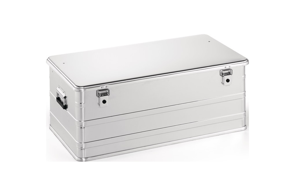 Aluminiumbox L902xB495xH367mm 140l m.Klapphebelverschlüssen m.Bohrungen
