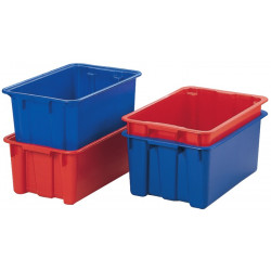 Drehstapelbehälter PP rot L600xB400xH350mm LA KA PE Drehstapelbehälter PP rot L600xB400xH350mm LA KA PE