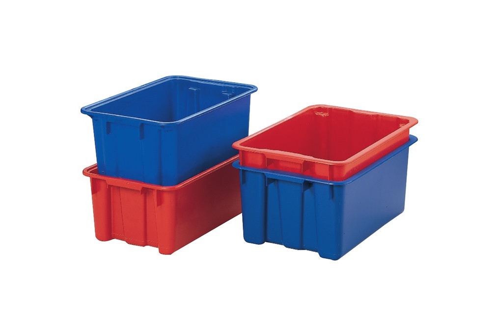 Drehstapelbehälter PP rot L600xB400xH350mm LA KA PE Drehstapelbehälter PP rot L600xB400xH350mm LA KA PE