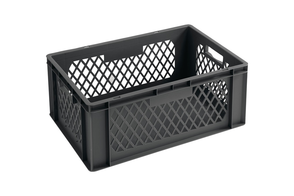 Transportbehälter L600xB400xH270mm grau PP Durchfassgr.Seitenwände durchbrochen Transportbehälter L600xB400xH270mm grau PP Durchfassgr.Seitenwände durchbrochen