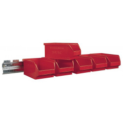 Sichtlagerkastenset H50xB602xT100mm STA verz.m.Sichtlagerkästen 6xMK6 rot MAUSER Sichtlagerkastenset H50xB602xT100mm STA verz.m.Sichtlagerkästen 6xMK6 rot MAUSER