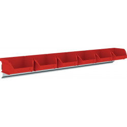 Sichtlagerkastenset H75xB602xT180mm STA verz.m.Sichtlagerkästen 6xMK5 rot MAUSER Sichtlagerkastenset H75xB602xT180mm STA verz.m.Sichtlagerkästen 6xMK5 rot MAUSER