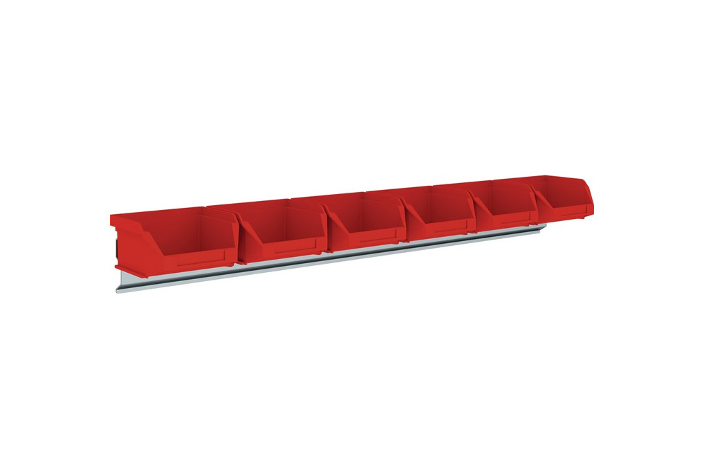 Sichtlagerkastenset H75xB602xT180mm STA verz.m.Sichtlagerkästen 6xMK5 rot MAUSER Sichtlagerkastenset H75xB602xT180mm STA verz.m.Sichtlagerkästen 6xMK5 rot MAUSER