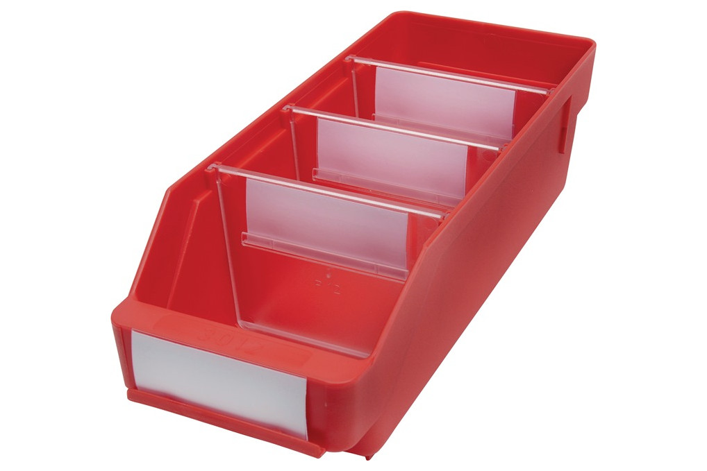 Regalkasten L300xB120xH95mm rot PP