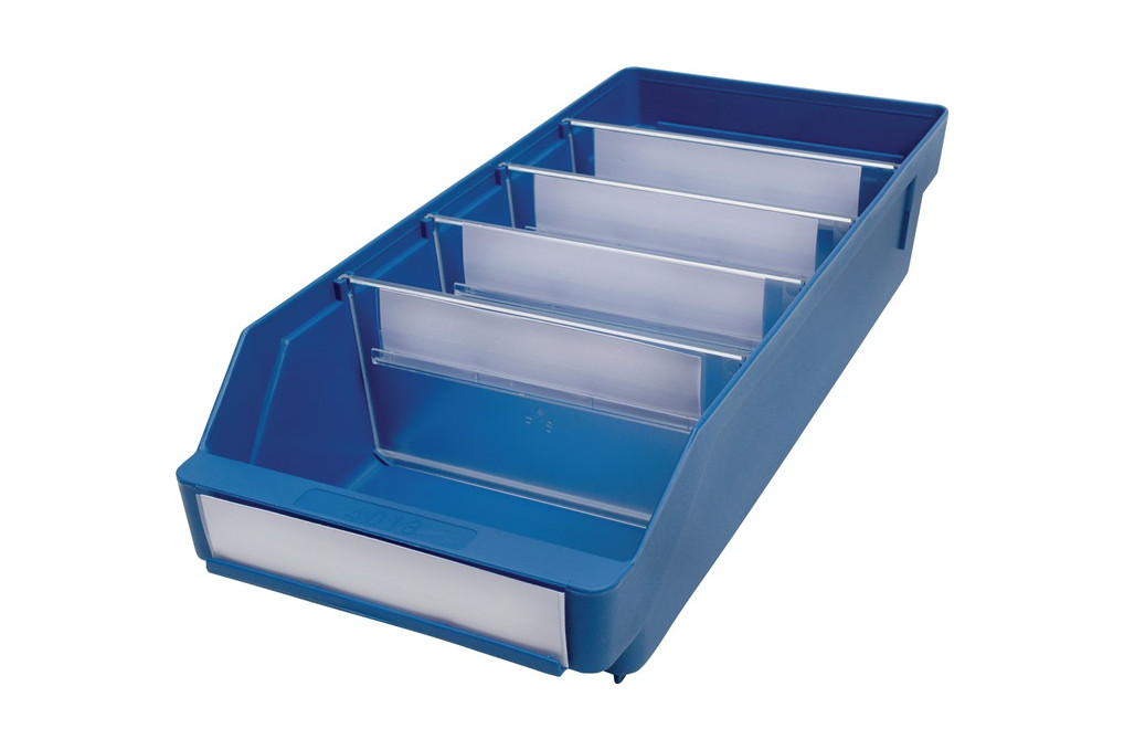 Regalkasten L400xB180xH95mm blau PP Regalkasten L400xB180xH95mm blau PP