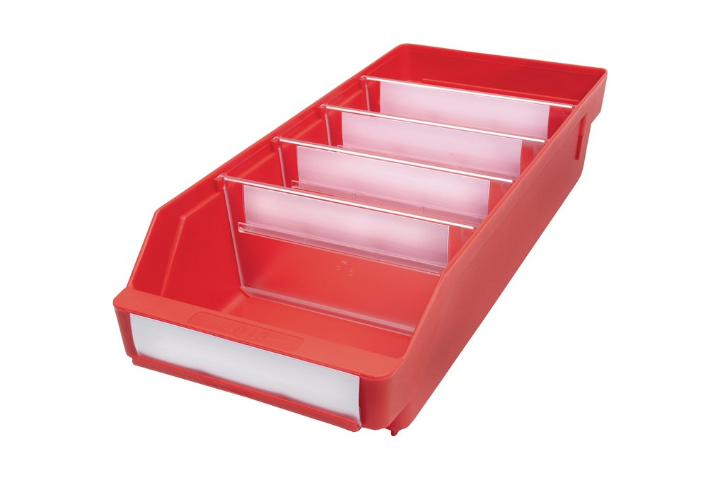 Regalkasten L400xB180xH95mm rot PP Regalkasten L400xB180xH95mm rot PP