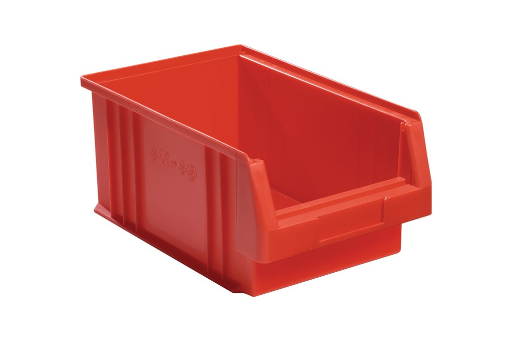 Sichtlagerkasten PLK L330xB213xH150mm PP rot LA KA PE Sichtlagerkasten PLK L330xB213xH150mm PP rot LA KA PE