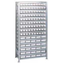 Steckregal H2000xB1000xT400mm Grundregal 16 Stahlböden 90 x 3,30 x 4 transp. Steckregal H2000xB1000xT400mm Grundregal 16 Stahlböden 90 x 3,30 x 4 transp.