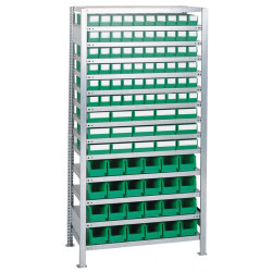 Steckregal H2000xB1000xT400mm Grundregal 14 Stahlböden 90 x 3,15 x 4 transp. Steckregal H2000xB1000xT400mm Grundregal 14 Stahlböden 90 x 3,15 x 4 transp.