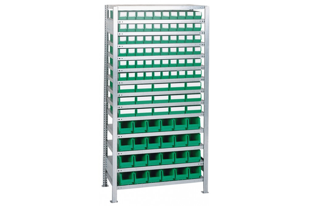 Steckregal H2000xB1000xT400mm Grundregal 14 Stahlböden 90 x 3,15 x 4 transp. Steckregal H2000xB1000xT400mm Grundregal 14 Stahlböden 90 x 3,15 x 4 transp.