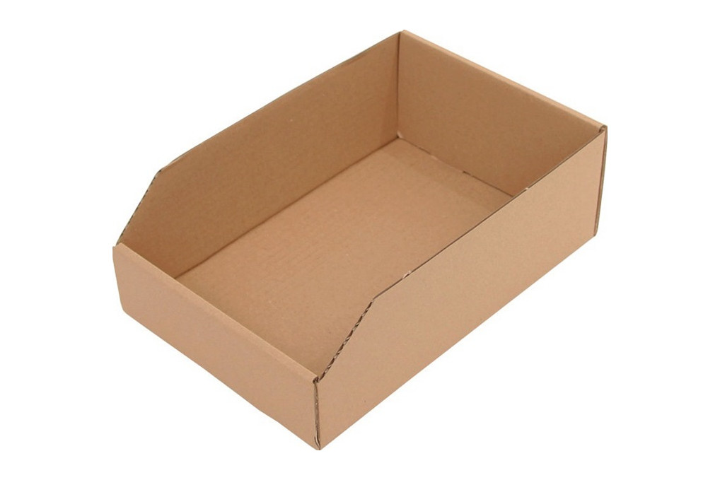 Regalkasten L300xB200xH100mm braun 1 wellige Pappe Regalkasten L300xB200xH100mm braun 1 wellige Pappe