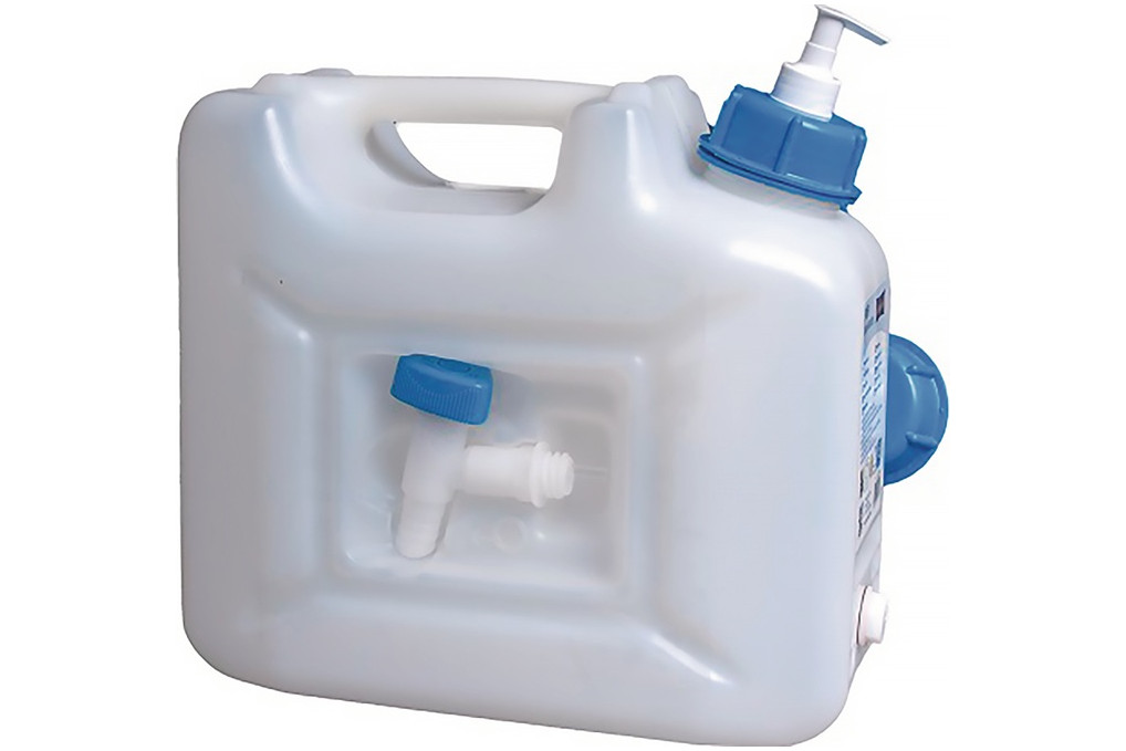 Wasserkanister 12l HDPE m.Ablasshahn Pumpspender H310x165xT350mm HÜNERSDORFF Wasserkanister 12l HDPE m.Ablasshahn Pumpspender H310x165xT350mm HÜNERSDORFF