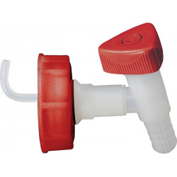 Auslaufhahn HD PE 19mm Verschraubung DIN 45 lebensmittelbeständig HÜNERSDORFF Auslaufhahn HD PE 19mm Verschraubung DIN 45 lebensmittelbeständig HÜNERSDORFF