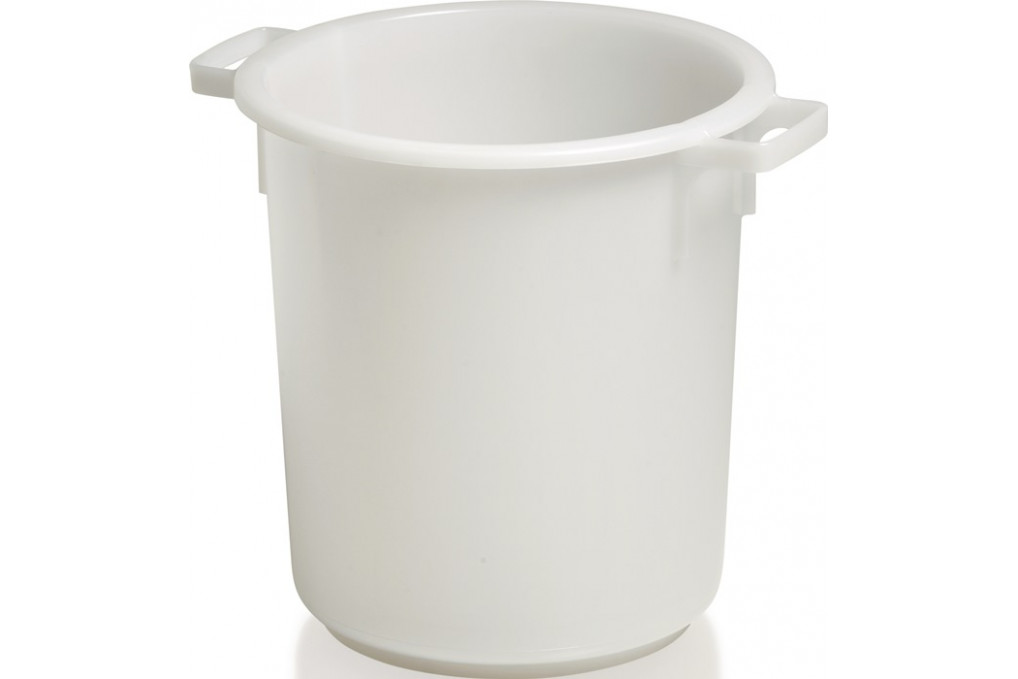 Kunststoffbehälter rd.40l HD PE weiß D420xH445mm m.Außengriff CRAEMER