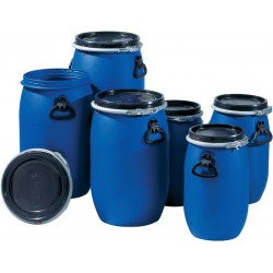 Weithalsfass 60l PE blau 2 Tragegriffe Einfüllöffnung D.330mm GRAF Weithalsfass 60l PE blau 2 Tragegriffe Einfüllöffnung D.330mm GRAF