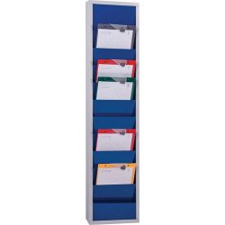 Werkstattplaner H1278xB315xT74mm ultramarinblau 1 reihig Werkstattplaner H1278xB315xT74mm ultramarinblau 1 reihig