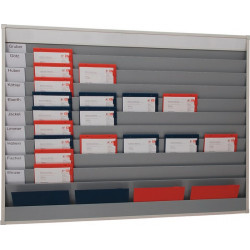 Planungstafel H1282xB1580xT78mm 10 Schienen grau Planungstafel H1282xB1580xT78mm 10 Schienen grau