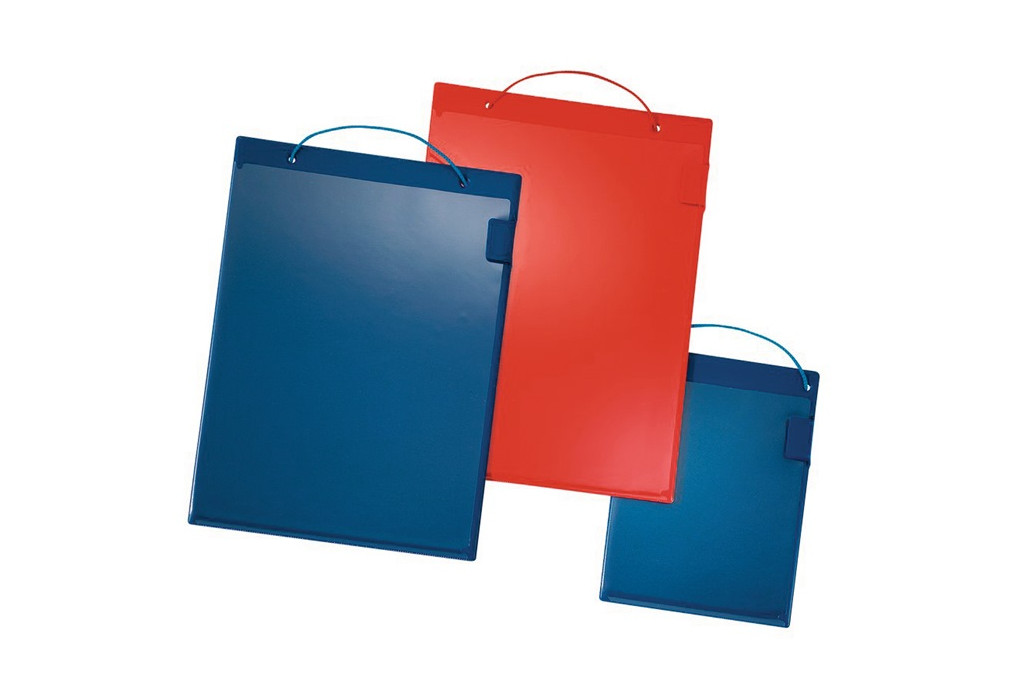 Auftragstasche m.Klettverschluss,Kordel u.Tasche DIN A4 rot VE 10 St.EICHNER