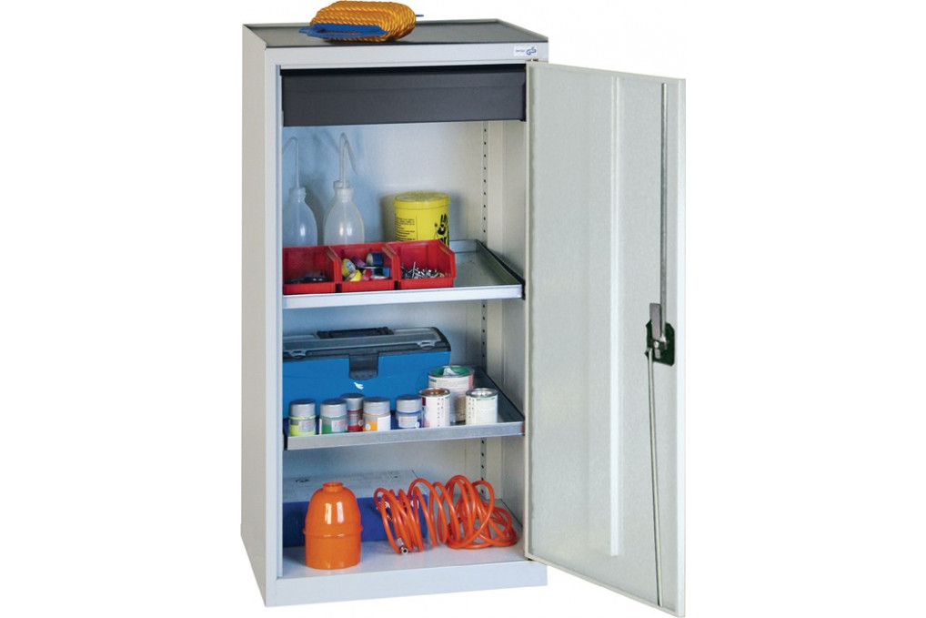 Werkzeug  Beistellschrank H1000xB500xT500mm 1Schubl.,2Bd.lichtgrau lichtgrau