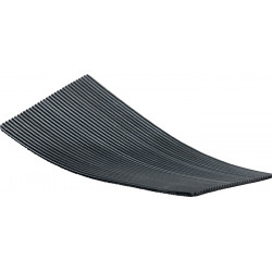 Gummifeinriefenmatte B.1,2m L.10m D.3mm schwarz NR SBR m.Gewebeeinlage Rl. Gummifeinriefenmatte B.1,2m L.10m D.3mm schwarz NR SBR m.Gewebeeinlage Rl.