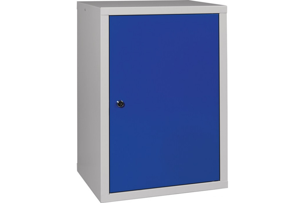 Hängeschrank H600xB400xT300mm Vollblech,1 BD lichtgrau enzianblau Hängeschrank H600xB400xT300mm Vollblech,1 BD lichtgrau enzianblau