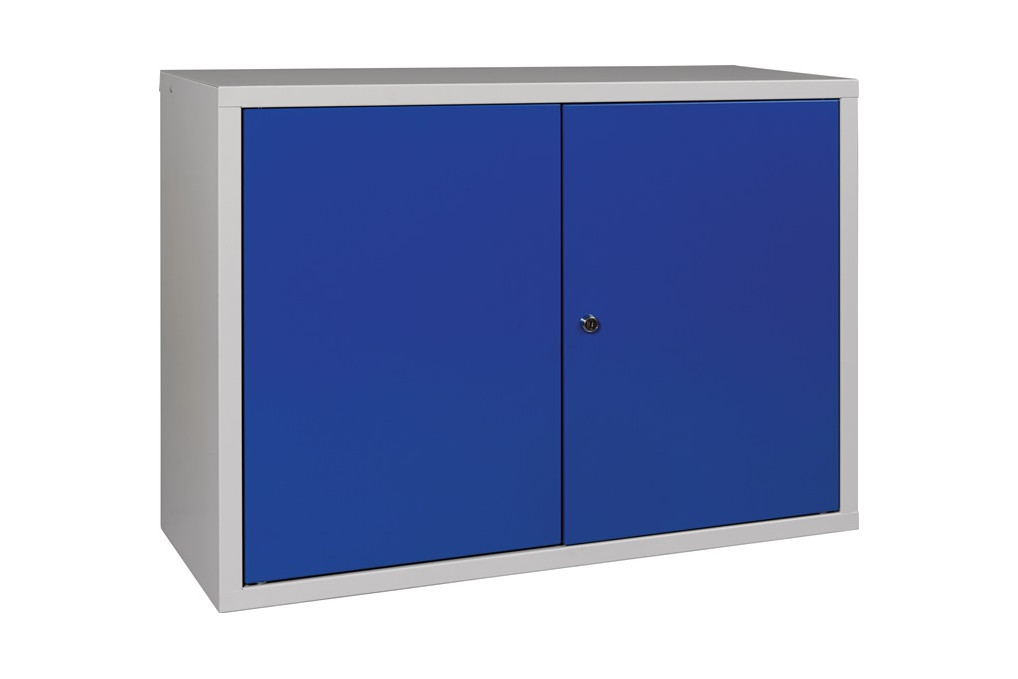 Hängeschrank H600xB800xT300mm Vollblech,1 BD lichtgrau enzianblau Hängeschrank H600xB800xT300mm Vollblech,1 BD lichtgrau enzianblau